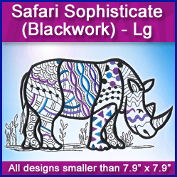 A Safari Sophisticate (Blackwork) Design Pack