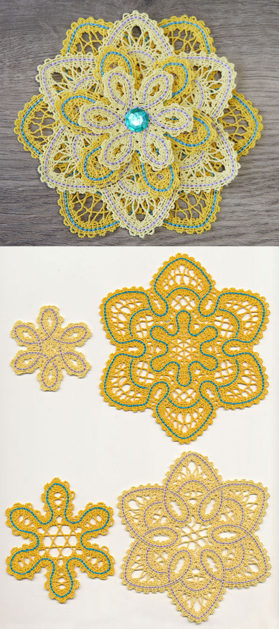 Fashion Flower (Layered Battenburg Lace)