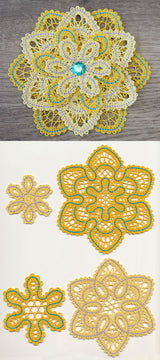 Fashion Flower (Layered Battenburg Lace)