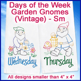 A Days of the Week Garden Gnomes (Vintage) Design Pack