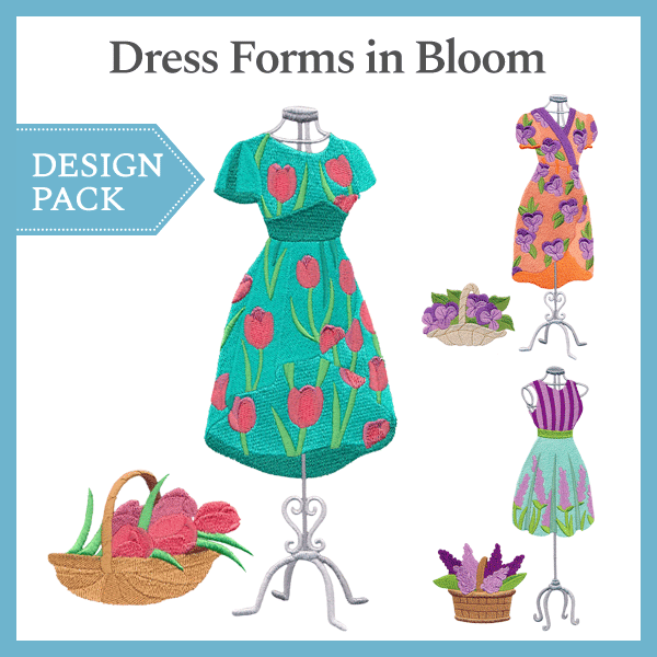 A Dress Forms in Bloom Design Pack