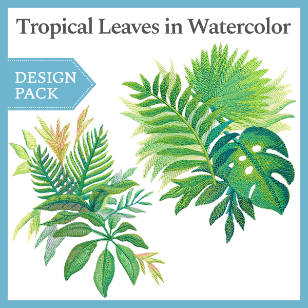 A Tropical Leaves in Watercolor Design Pack
