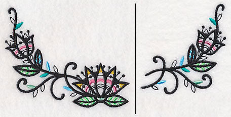 Lotus Blackwork Neckline (Crewneck) (Split)