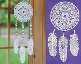 Dream Catcher and Feathers (Lace)