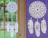 Dream Catcher and Feathers (Lace)