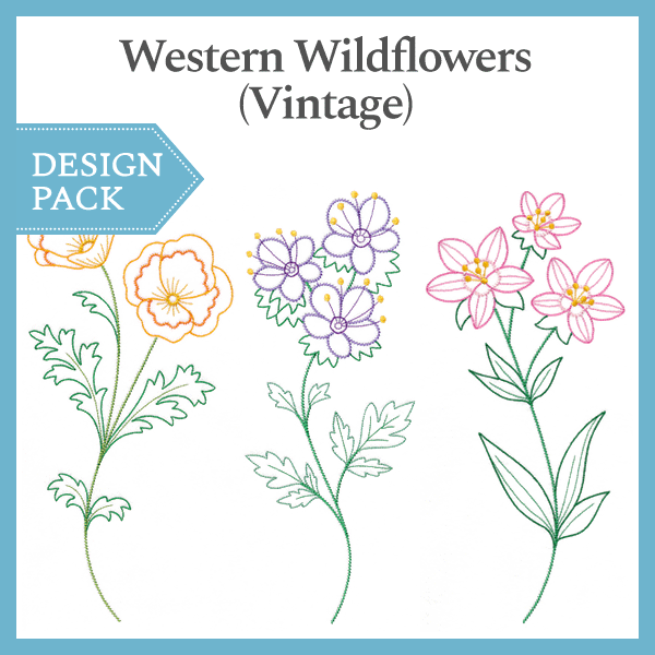 A Western Wildflowers (Vintage) Design Pack