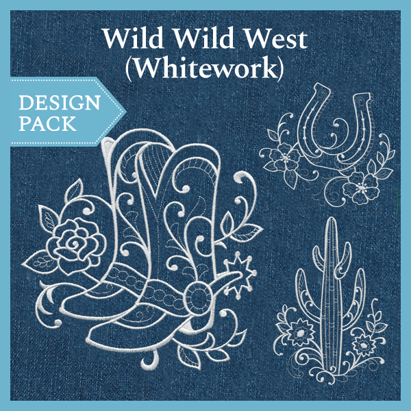 A Wild Wild West (Whitework) Design Pack