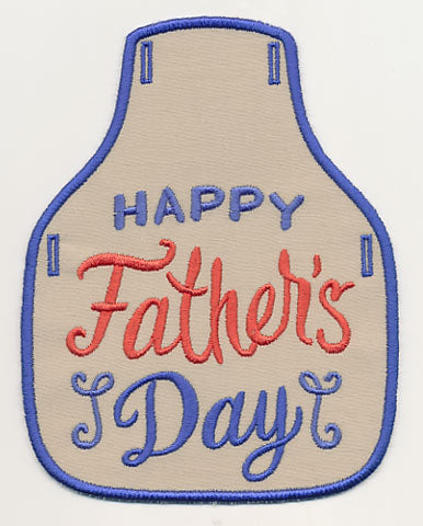 Happy Father's Day Bottle Apron (In-the-Hoop)