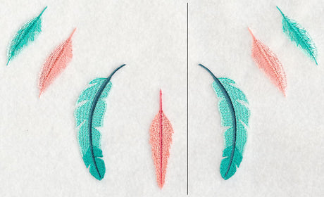 Feather Neckline (V-Neck) (Split)