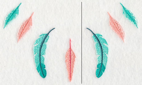 Feather Neckline (V-Neck) (Split)