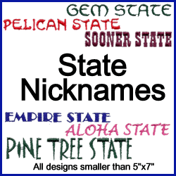 A State Nicknames Design Pack