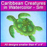 A Caribbean Creatures in Watercolor Design Pack