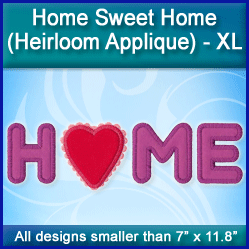 A Home Sweet Home (Heirloom Applique) Design Pack
