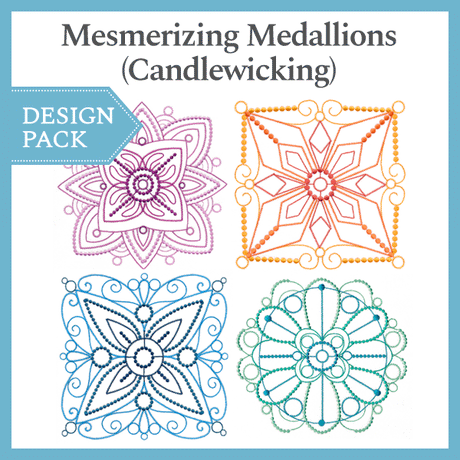 A Mesmerizing Medallions (Candlewicking) Design Pack