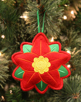 Heirloom Stuffed Ornament - Poinsettia (In-the-Hoop)