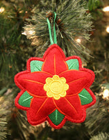 Heirloom Stuffed Ornament - Poinsettia (In-the-Hoop)