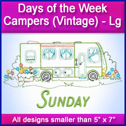 A Days of the Week Campers (Vintage) Design Pack