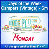 A Days of the Week Campers (Vintage) Design Pack