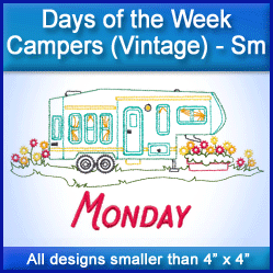 A Days of the Week Campers (Vintage) Design Pack