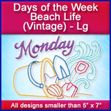 A Days of the Week Beach Life (Vintage) Design Pack