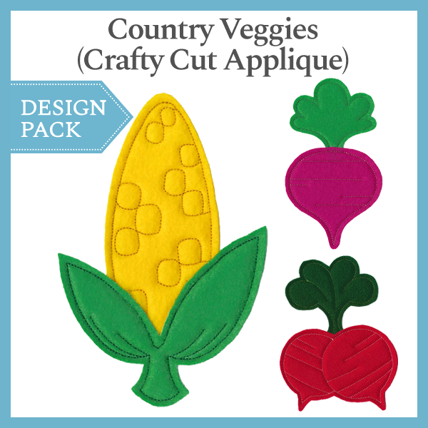A Country Veggies (Crafty Cut Applique) Design Pack