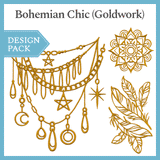 A Bohemian Chic (Goldwork) Design Pack