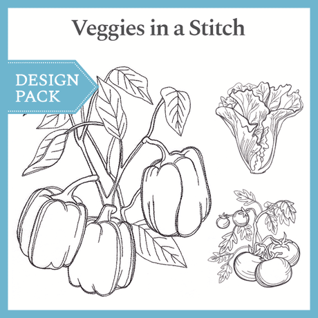 A Veggies in a Stitch Design Pack