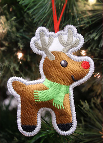 Heirloom Christmas Ornament - Reindeer (In-the-Hoop)