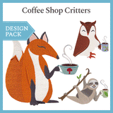A Coffee Shop Critters Design Pack