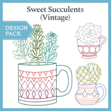 A Sweet Succulents (Vintage) Design Pack