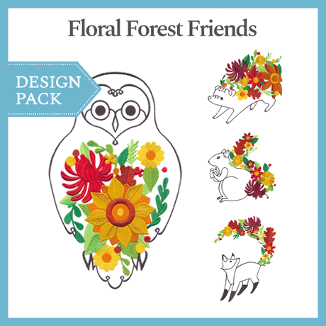 A Floral Forest Friends Design Pack