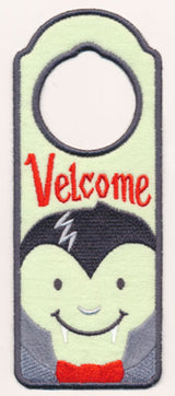 Velcome Vampire Door Hanger (In-the-Hoop)
