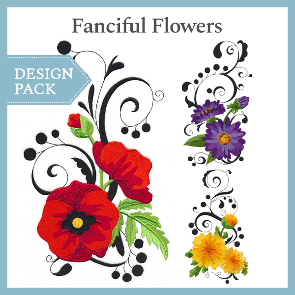 A Fanciful Flowers Design Pack