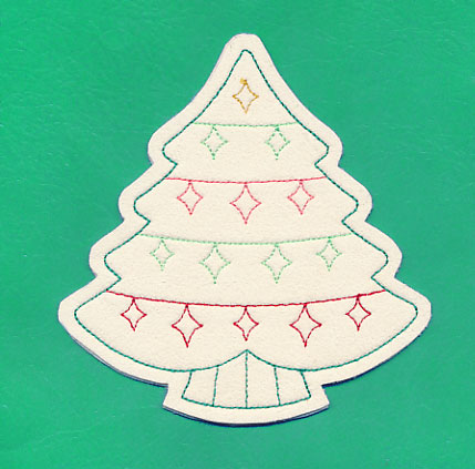 Christmas Tree Coaster (In-the-Hoop)