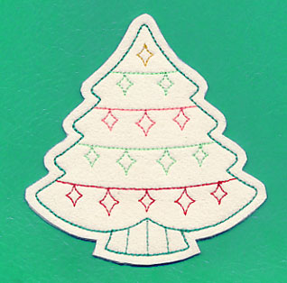 Christmas Tree Coaster (In-the-Hoop)