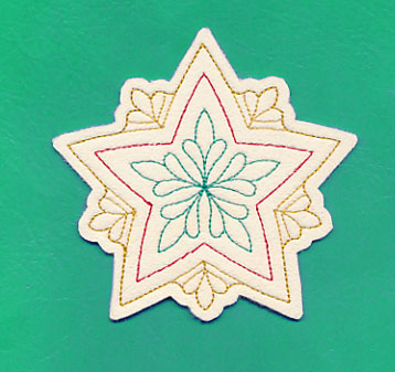 Christmas Star Coaster (In-the-Hoop)