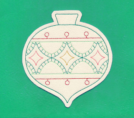 Christmas Ornament Coaster (In-the-Hoop)