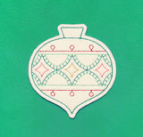 Christmas Ornament Coaster (In-the-Hoop)