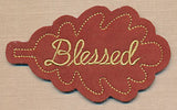 Blessed Leaf Tag (In-the-Hoop)