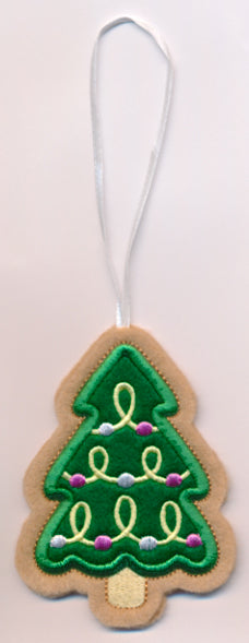 Christmas Tree Cookie Ornament (In-the-Hoop)