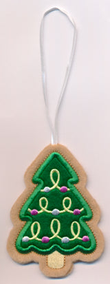 Christmas Tree Cookie Ornament (In-the-Hoop)
