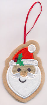 Santa Cookie Ornament (In-the-Hoop)
