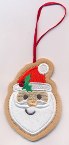 Santa Cookie Ornament (In-the-Hoop)