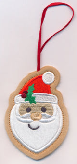 Santa Cookie Ornament (In-the-Hoop)