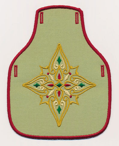 Christmas Filigree Star Bottle Apron (In-the-Hoop)