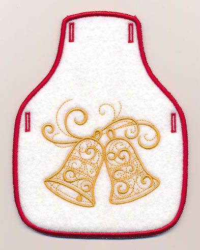 Filigree Bell Bottle Apron (Goldwork) (In-the-Hoop)