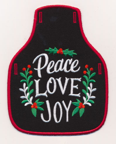 Peace Love Joy Bottle Apron (In-the-Hoop)
