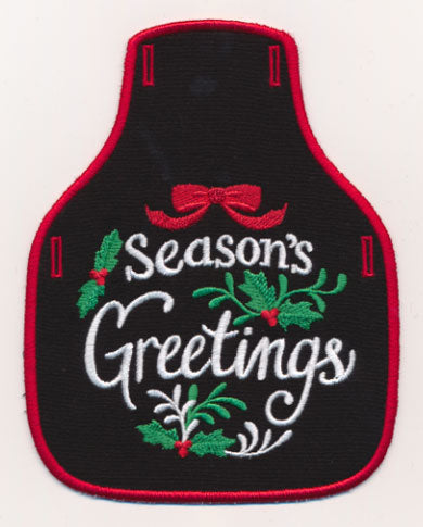 Season's Greetings Bottle Apron (In-the-Hoop)