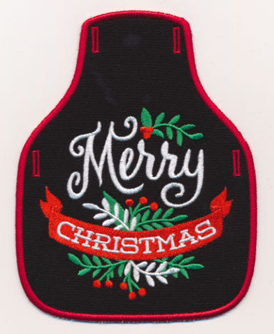 Merry Christmas Bottle Apron (In-the-Hoop)