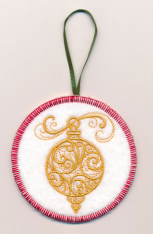 Filigree Ornament (Goldwork) (In-the-Hoop)